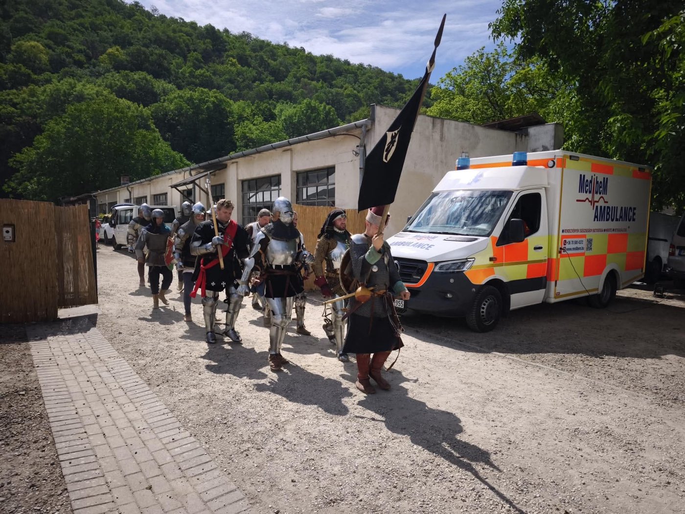 MediBeM ambulance ready to depart on a patient transport assignment